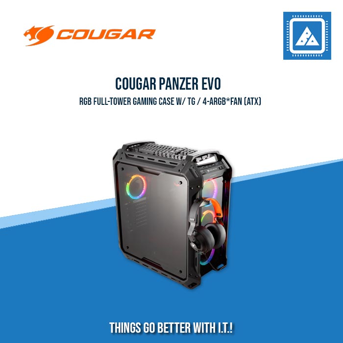 COUGAR PANZER EVO RGB BLACK ATX FULL TOWER RGB LED GAMING CASE WITH REMOTE COUGAR PANZER EVO RGB BLACK ATX FULL TOWER RGB LED GAMING CASE WITH REMOTE